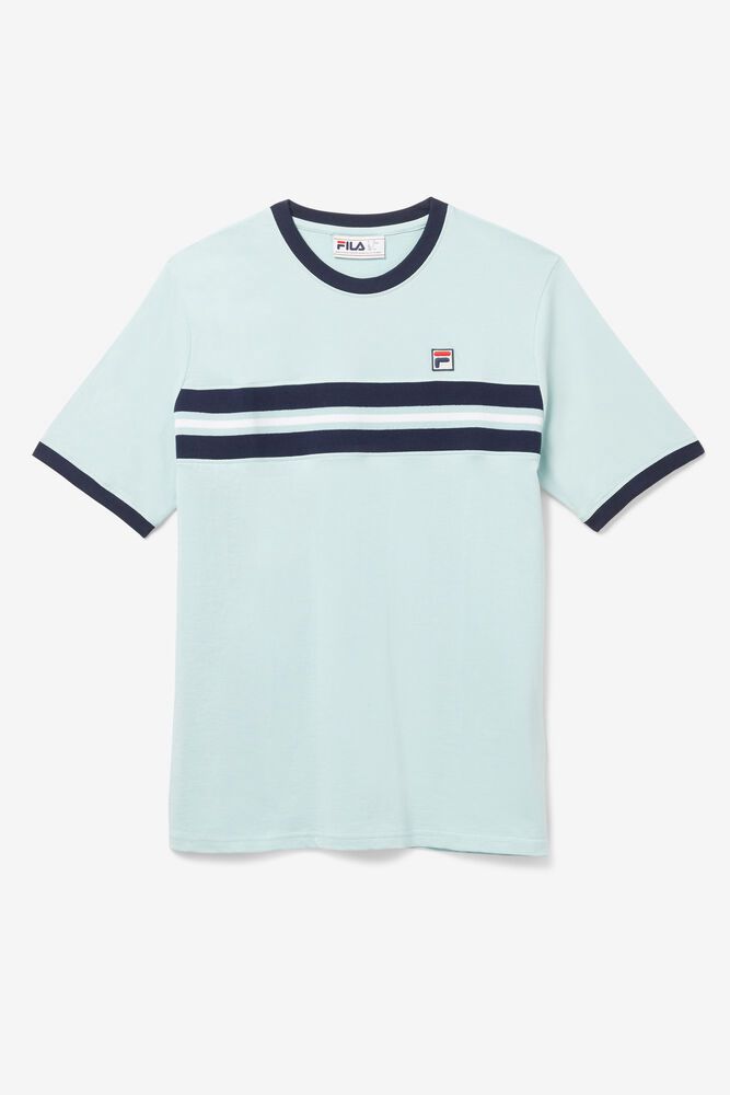 Fila T-Shirt Herre Blå Silver NFW-409753